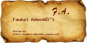 Faukel Adeodát névjegykártya